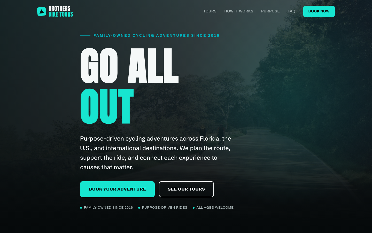 Brothers Bike Tours site preview